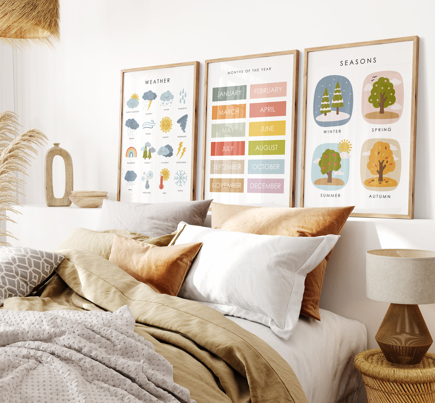 SET OF 3 Educational Classroom Kids Prints