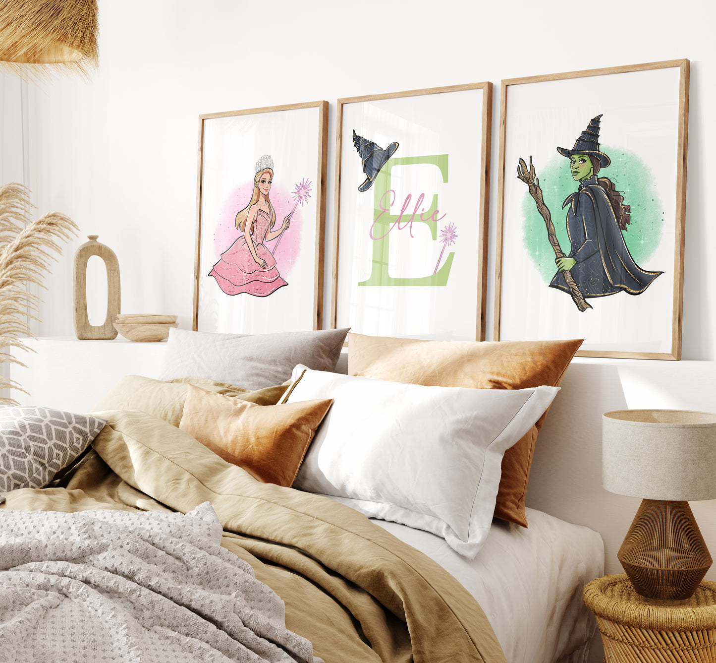SET OF 3 Wicked Personalised Elphaba Glinda Prints