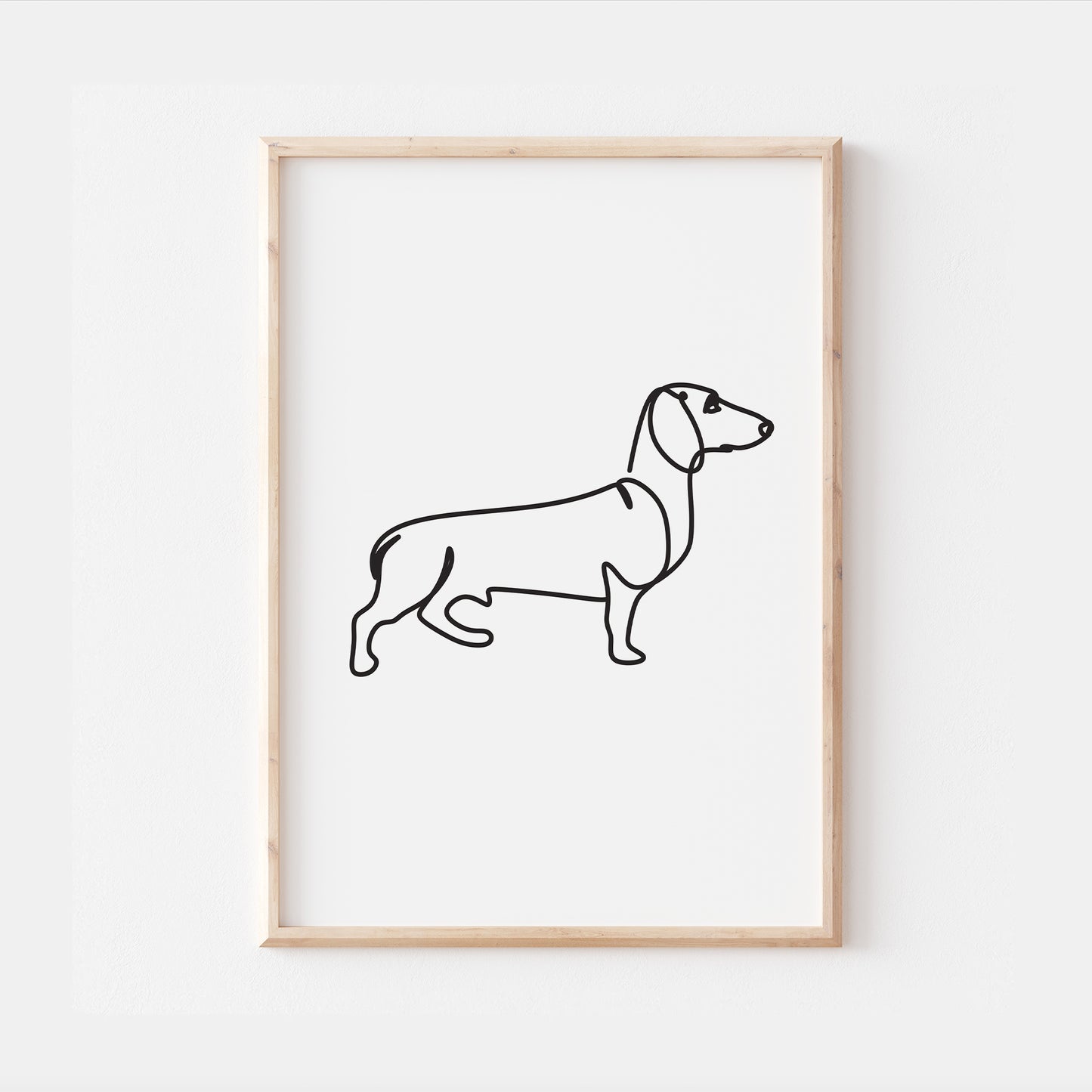 Dachshund Dog Line Art Abstract Print