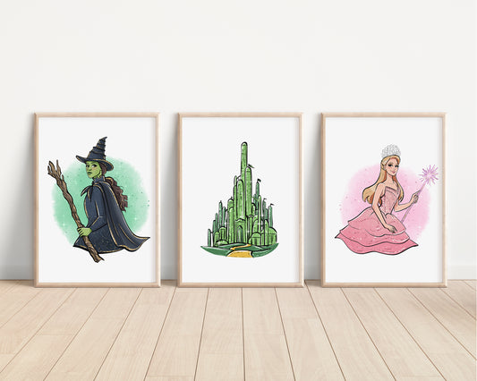 Wicked Elphaba Glinda Oz Bedroom Prints
