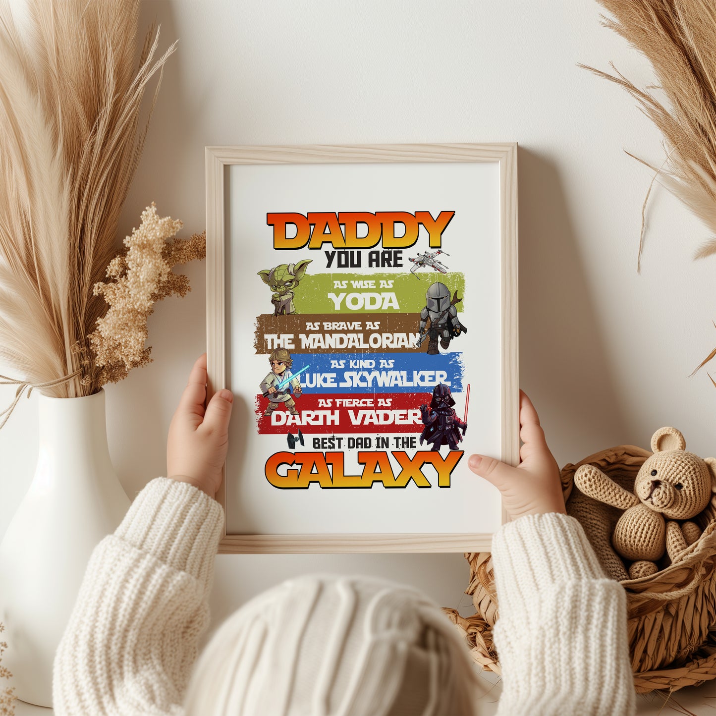 Dad Fathers Day Star Wars Print