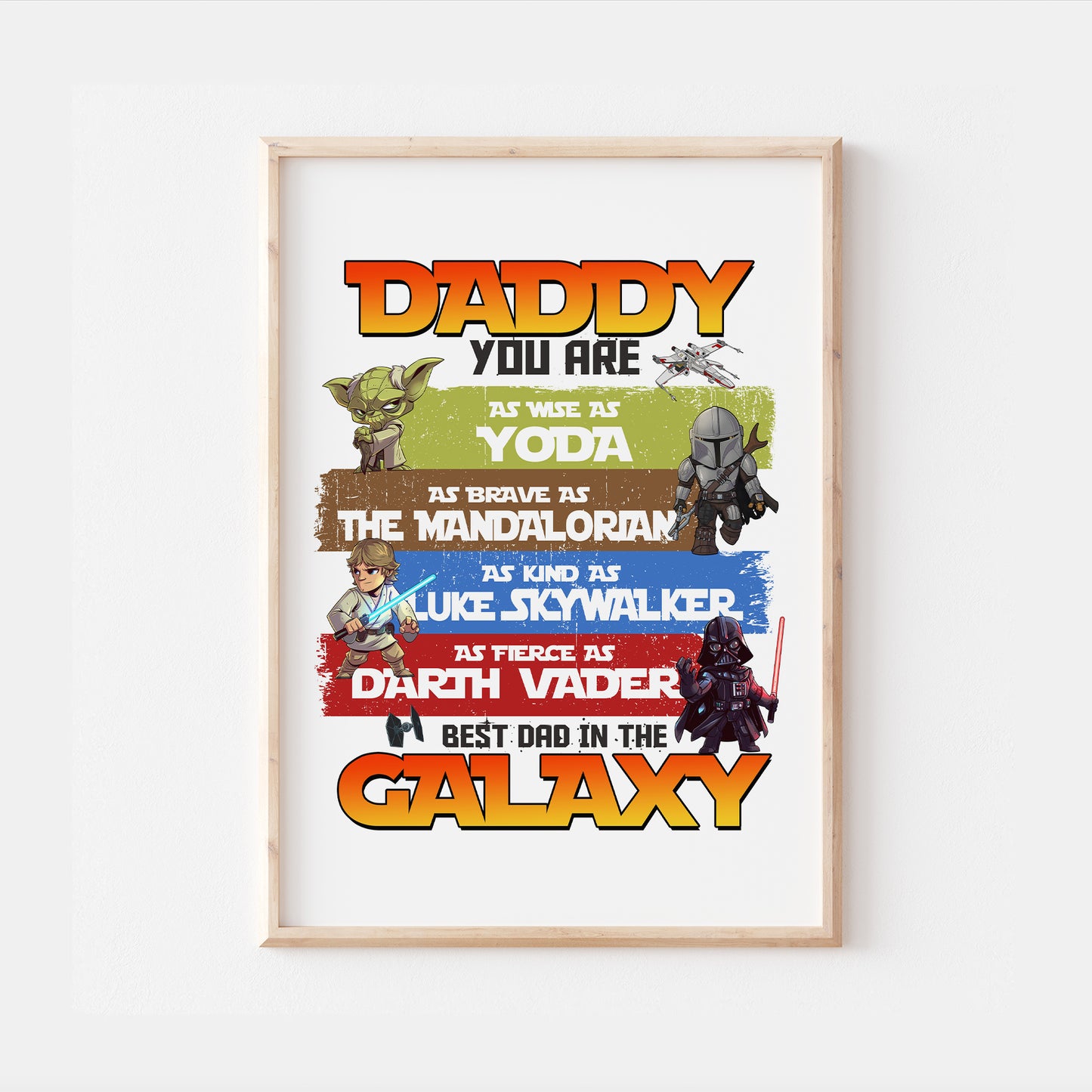 Dad Fathers Day Star Wars Print