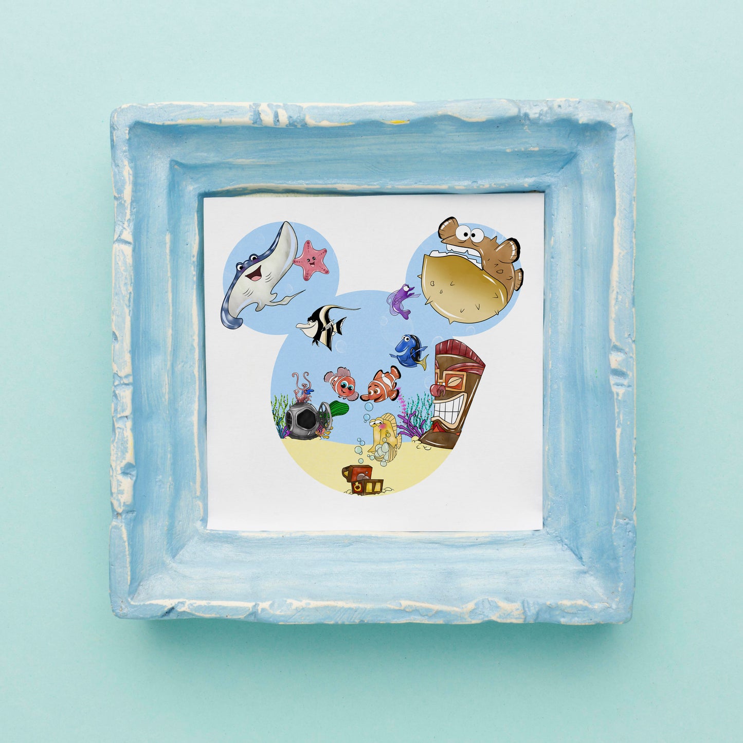 Finding Nemo Mickey Head Print