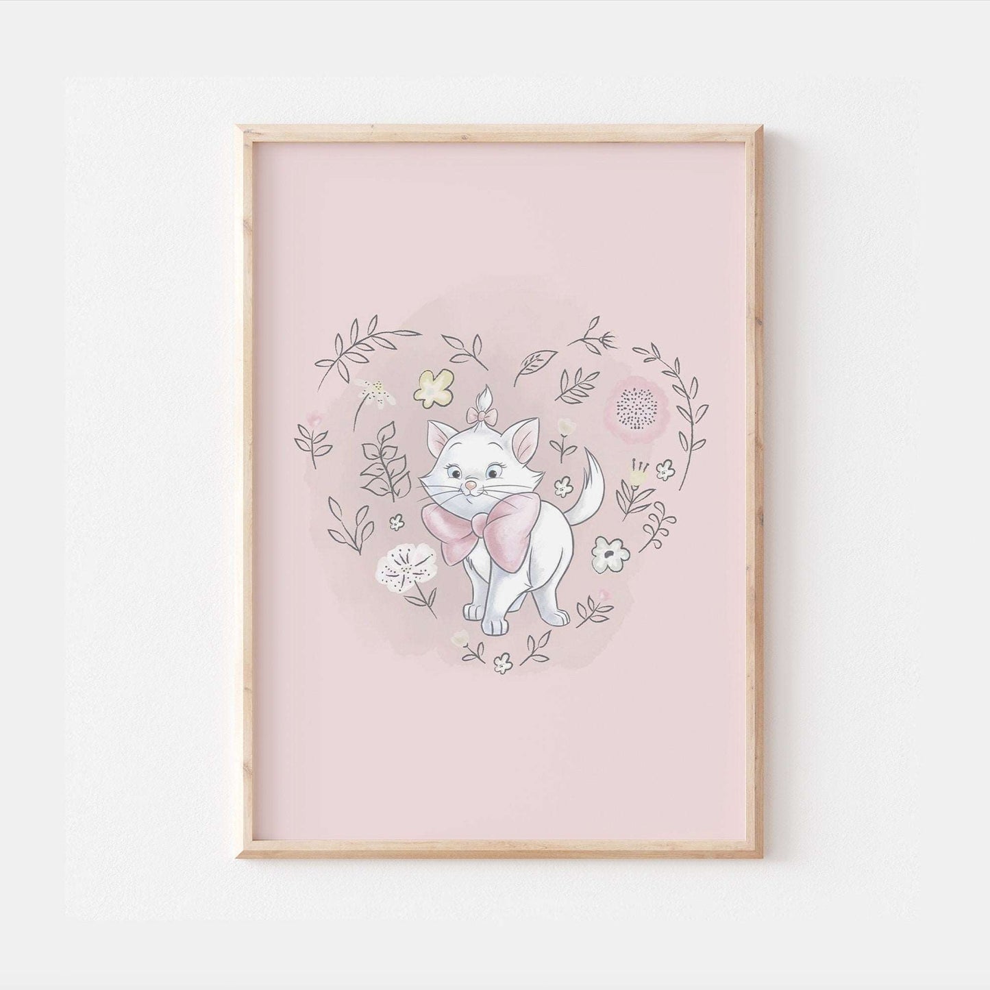 Marie Print | Aristocats | Quote Disney Pixar Newborn Gift Shower Girl Cat Movie Kids Children Babies Nursery Bedroom Art Wall Decor