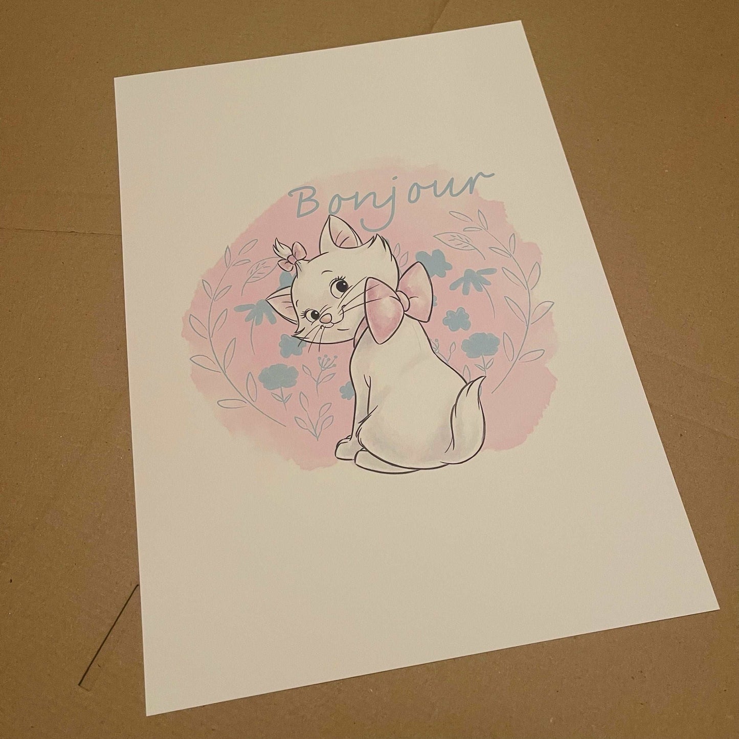 Marie Print | Aristocats | Quote Disney Movie Kids Bonjour Pixar Gift Shower Newborn Girl Children Babies Nursery Bedroom Art Wall Decor