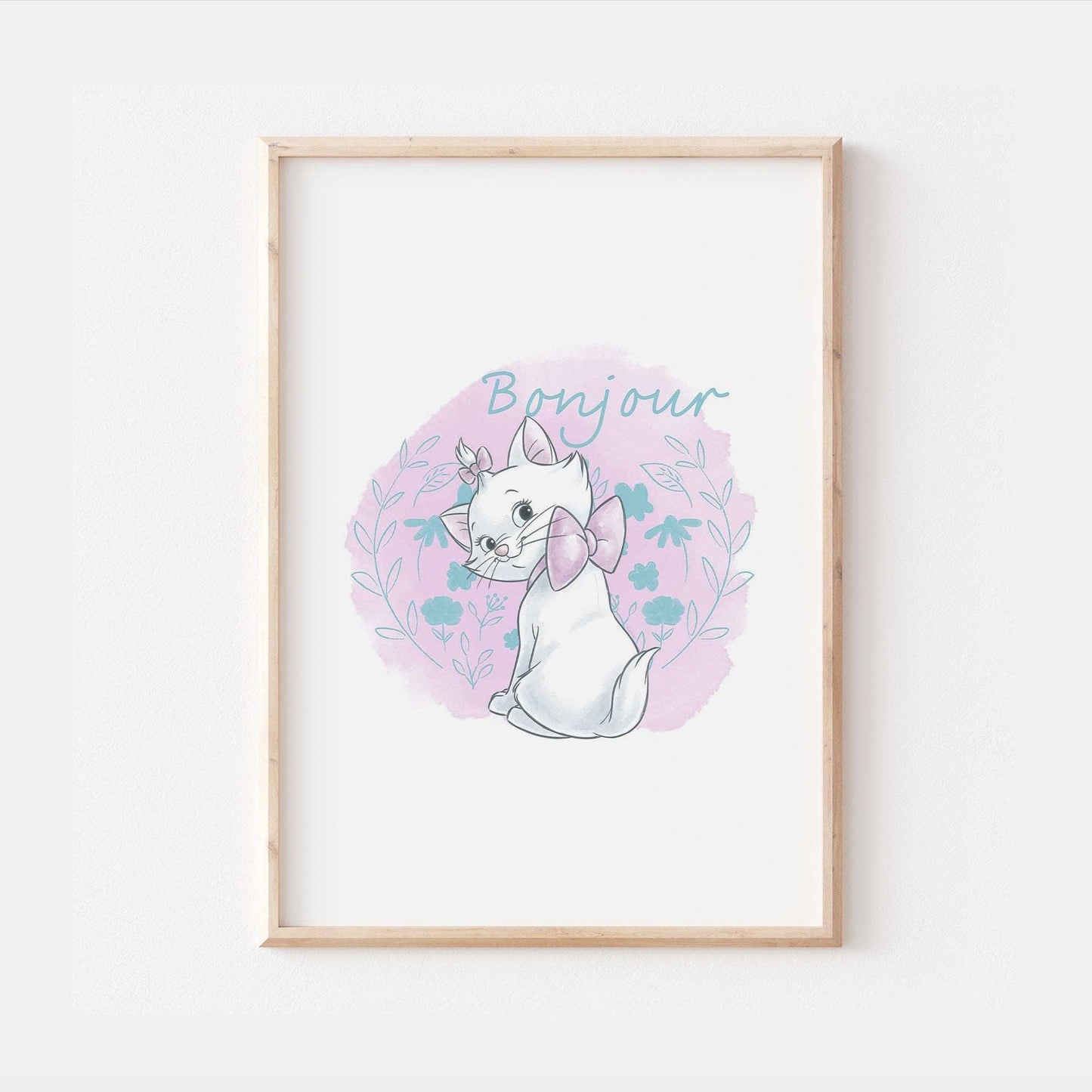Marie Print | Aristocats | Quote Disney Movie Kids Bonjour Pixar Gift Shower Newborn Girl Children Babies Nursery Bedroom Art Wall Decor