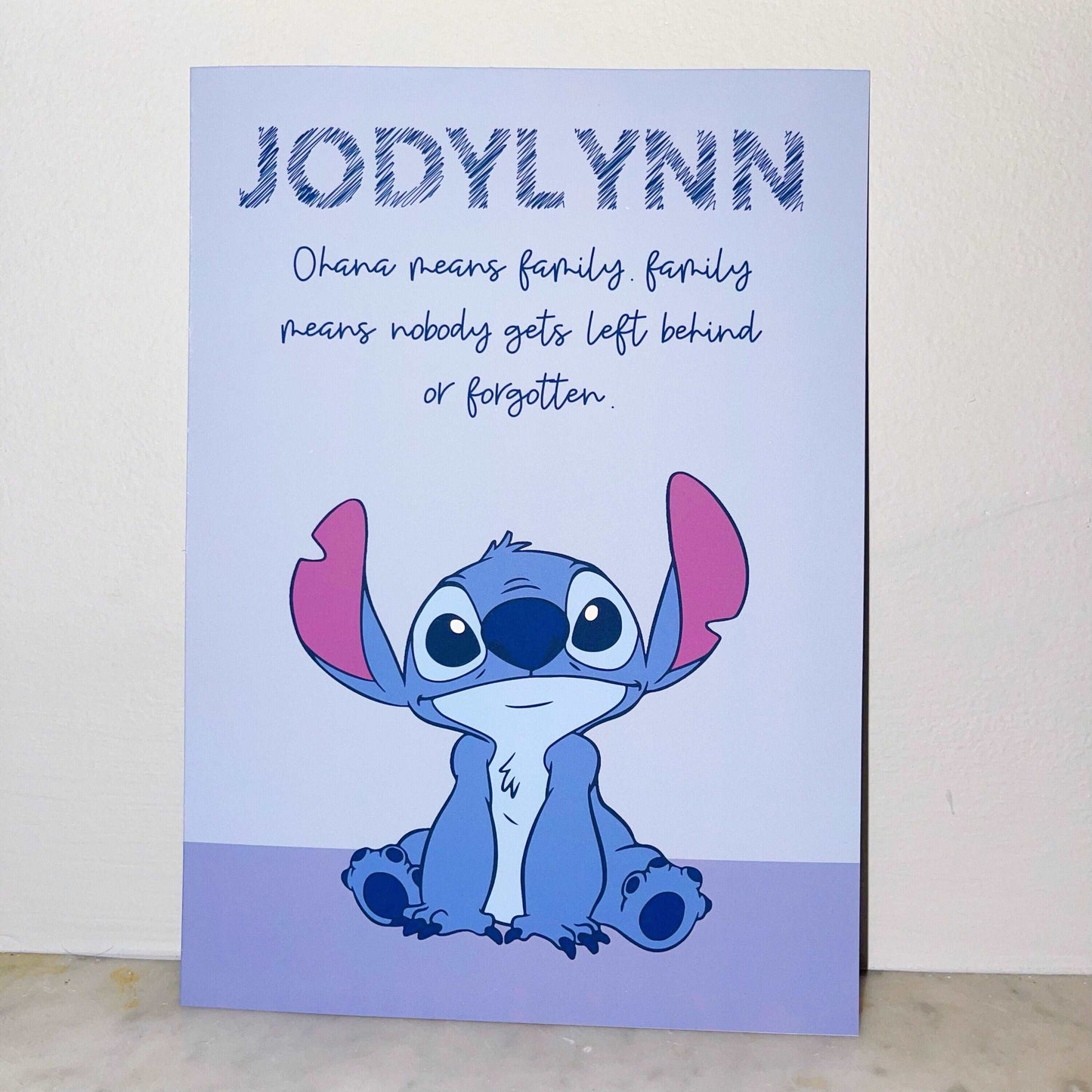 Lilo & Stitch Personalised Print | Lilo Stitch Alien Monster Hawaii Bedroom Kids Children Nursery Bedroom Art Wall Disney Pixar