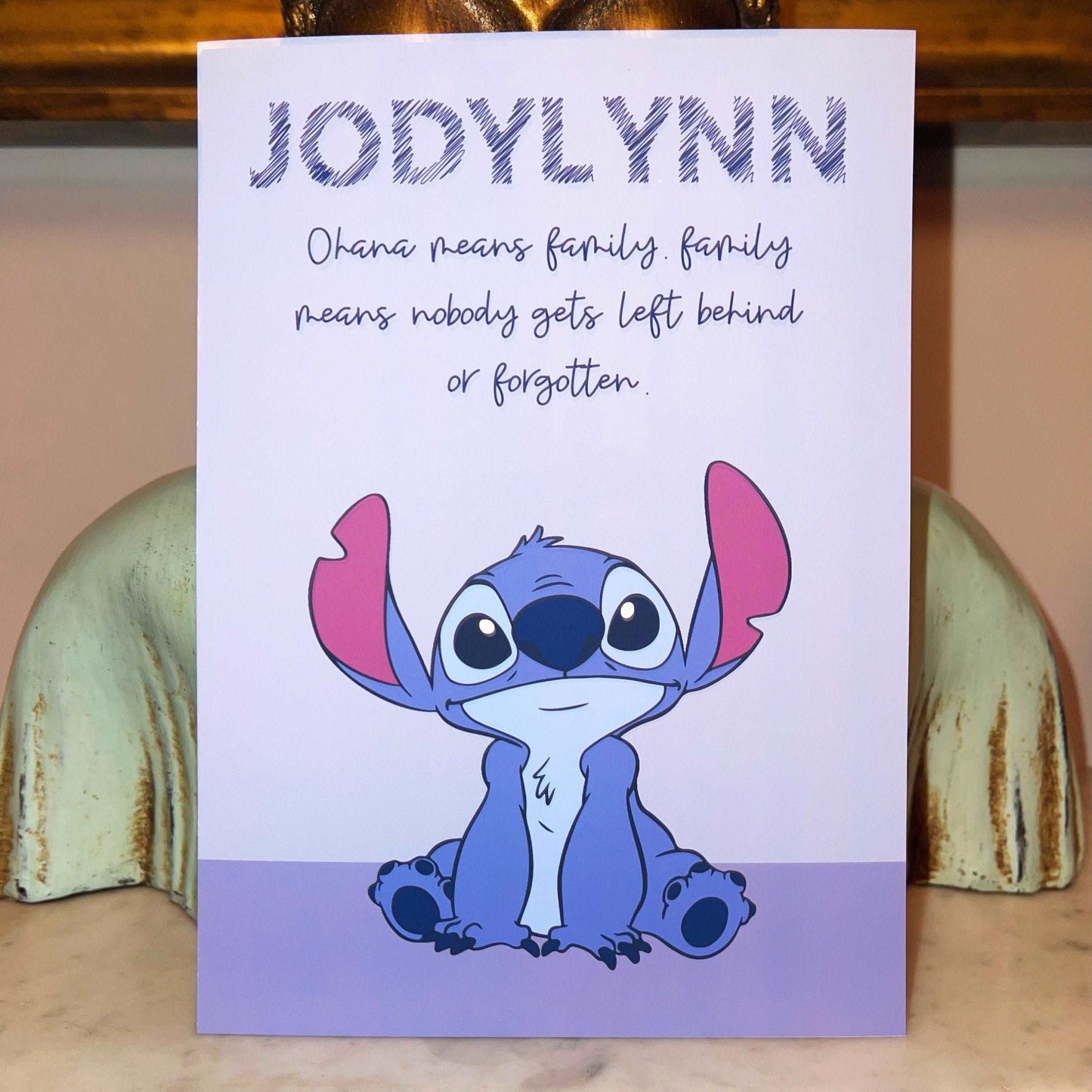 Lilo & Stitch Personalised Print | Lilo Stitch Alien Monster Hawaii Bedroom Kids Children Nursery Bedroom Art Wall Disney Pixar