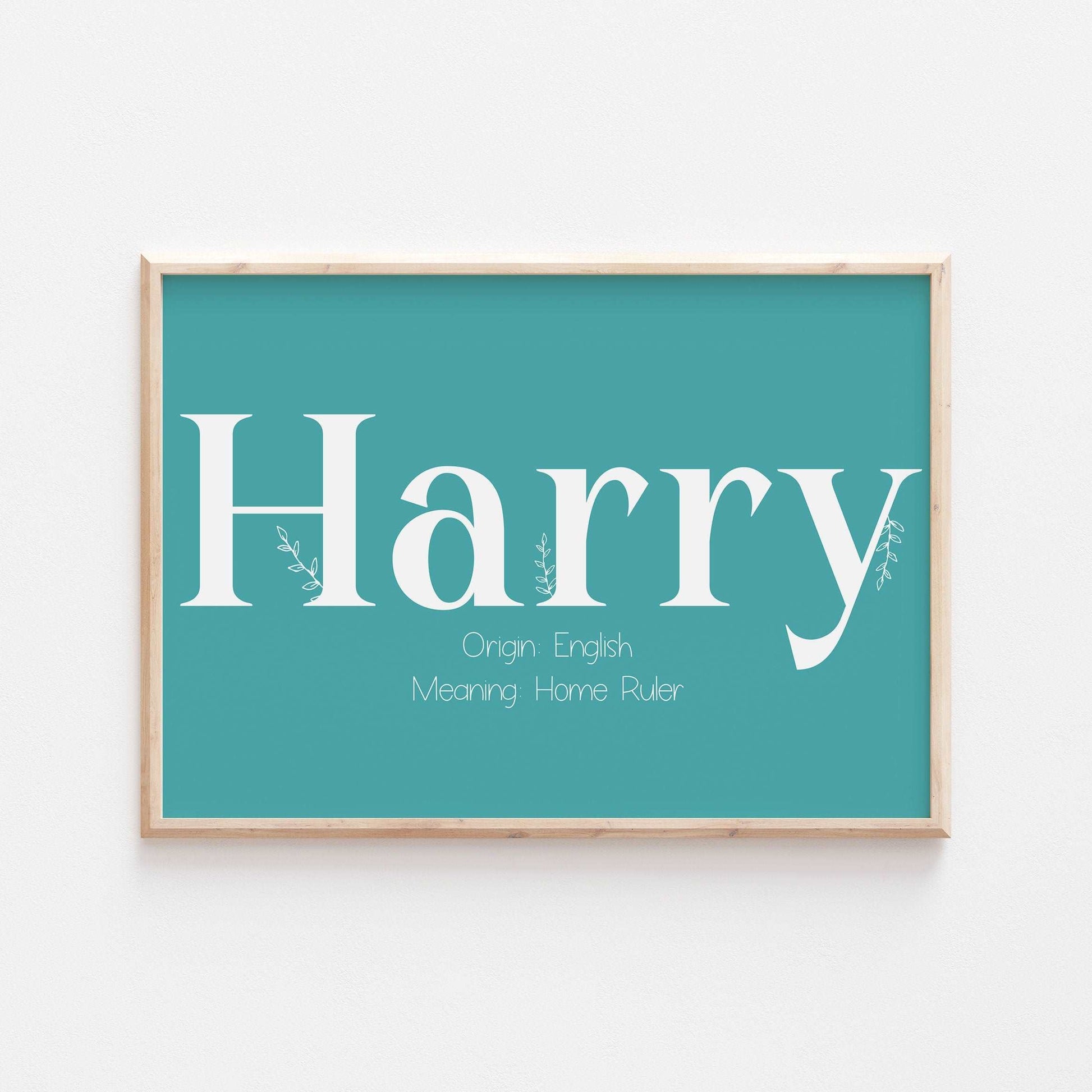 Personalised Name Meaning Print | Origin Children’s Nursery Wall Art Decor Gift Educational Kids Newborn bedroom poster