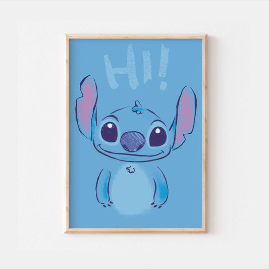 Lilo & Stitch | Ohana Bedroom Quote Print Kids Children Pixar Disney Babies Nursery Bedroom Art Wall Decor Hawaii Aliens Cute Newborn