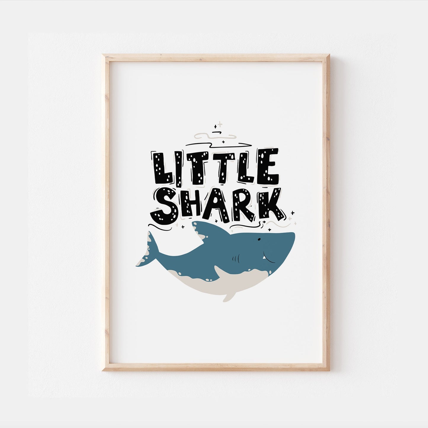Great White Shark | Under the Sea Ocean Water Creatures Animals Kids Nursery Print Baby Bedroom Decor Posters Quote Shark Aqua Theme