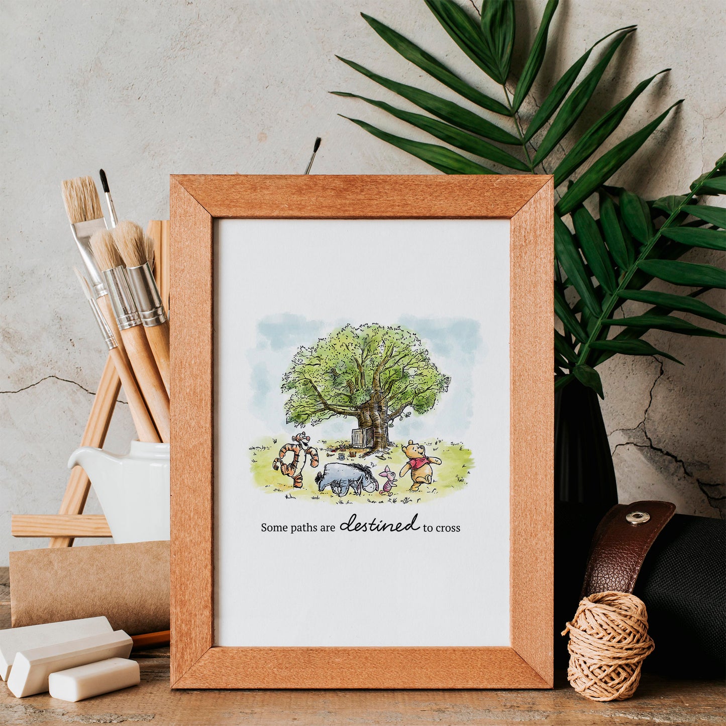 Winnie & Friends Print | Winnie the Pooh | Quote Eeyore Piglet Tigger Disney Movie Kids Children Babies Nursery Bedroom Art Wall Decor