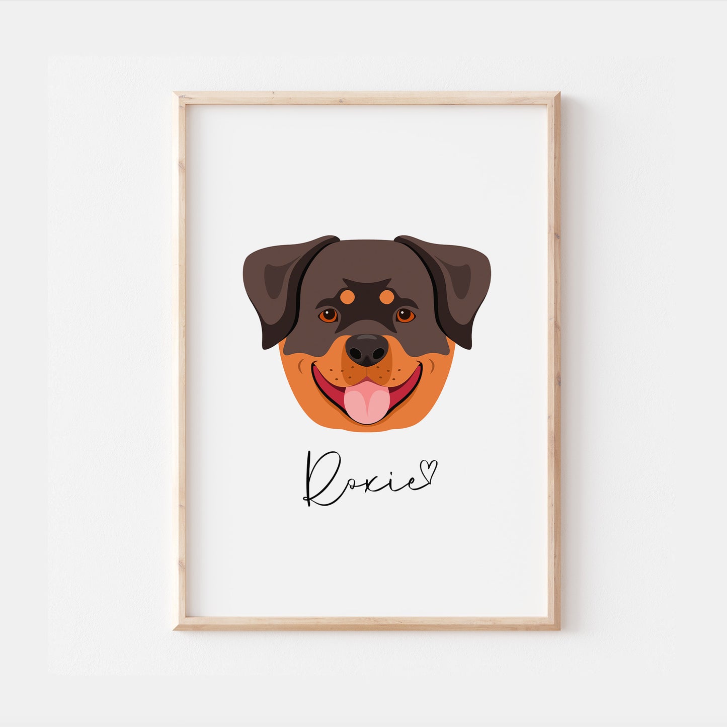 Personalised Rottweiler Dog Print