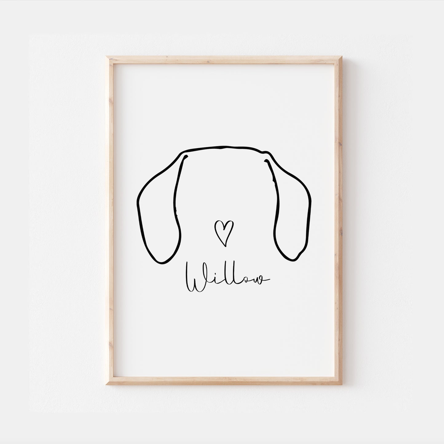 Personalised Dachshund Dog Line Art Print