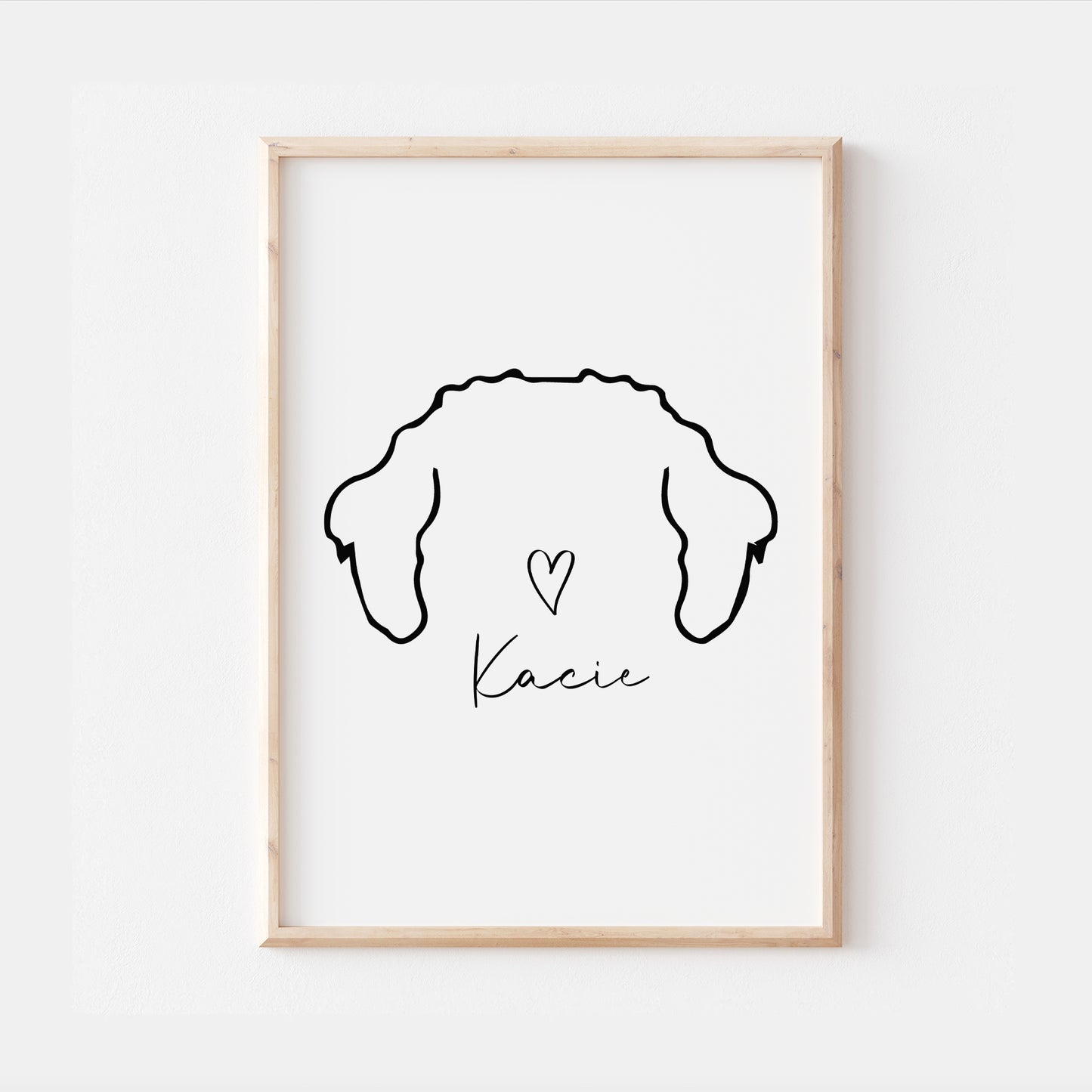 Personalised Maltipoo Dog Line Art Print