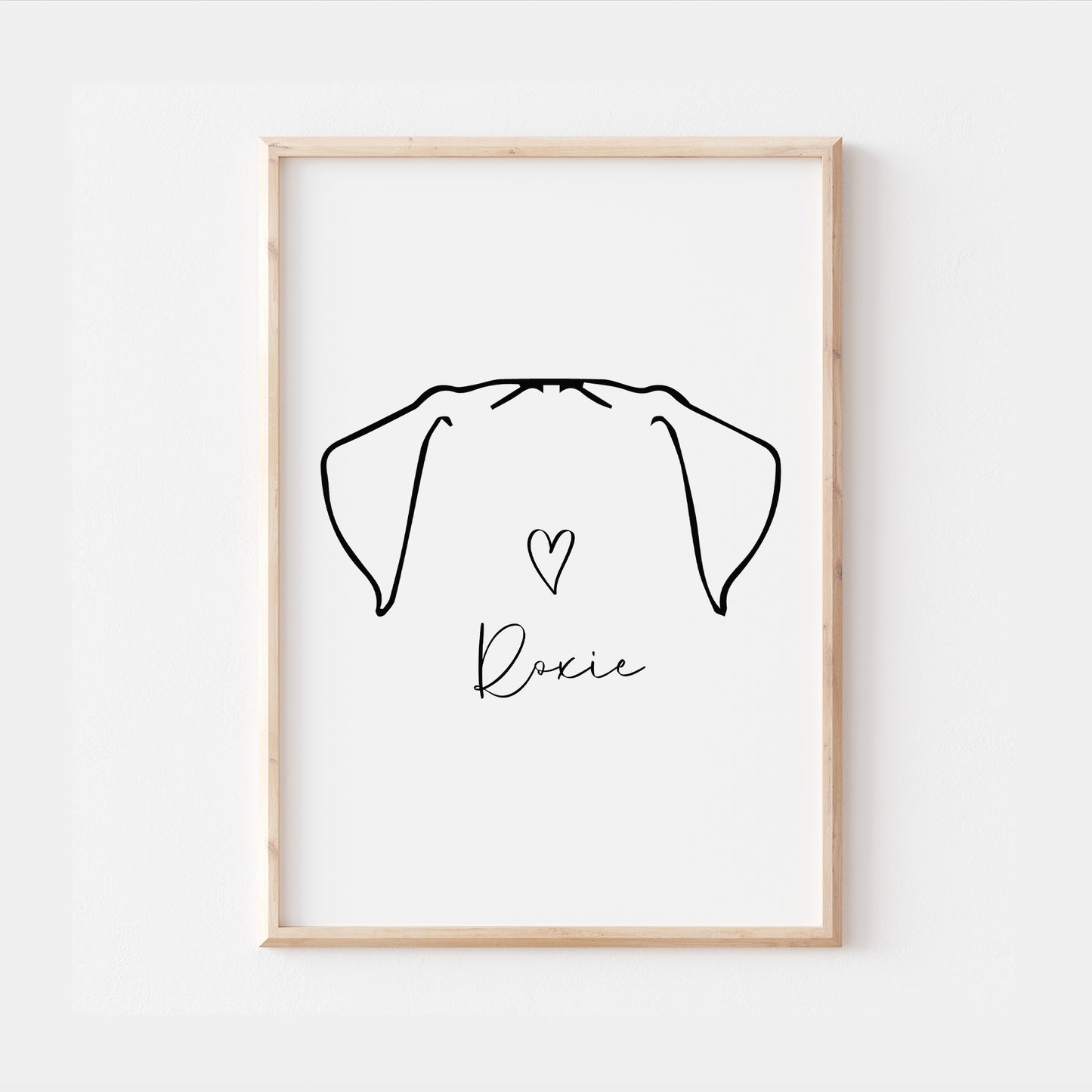 Personalised Rottweiler Dog Line Art Print