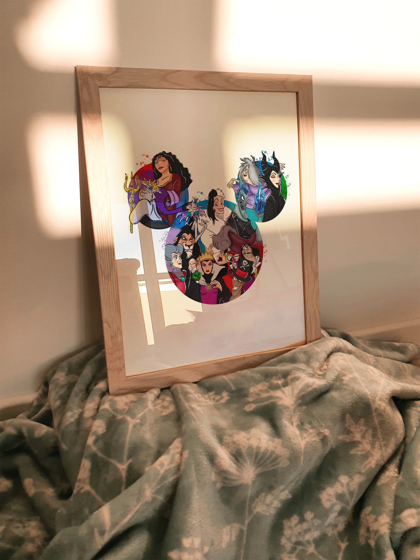 Disney Villains Mickey Head Print