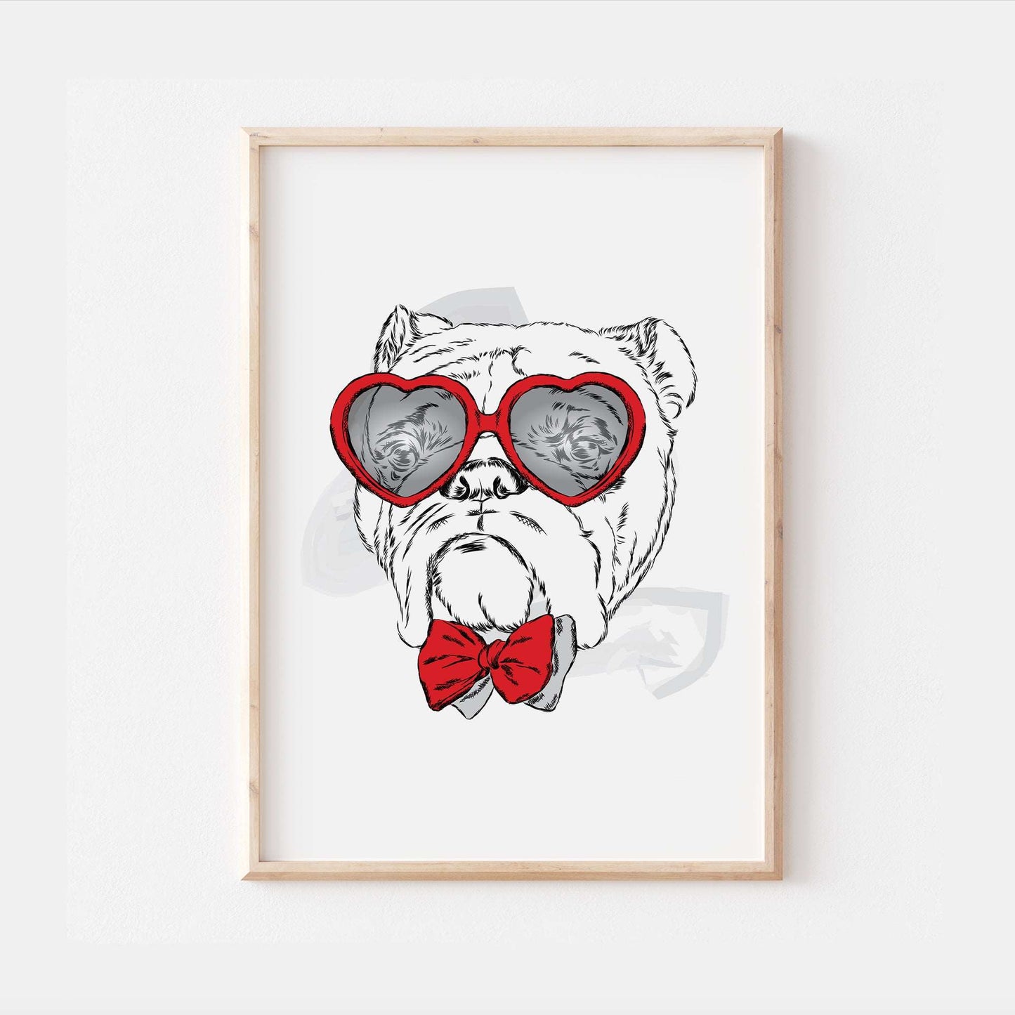 Funny Bulldog Home Print