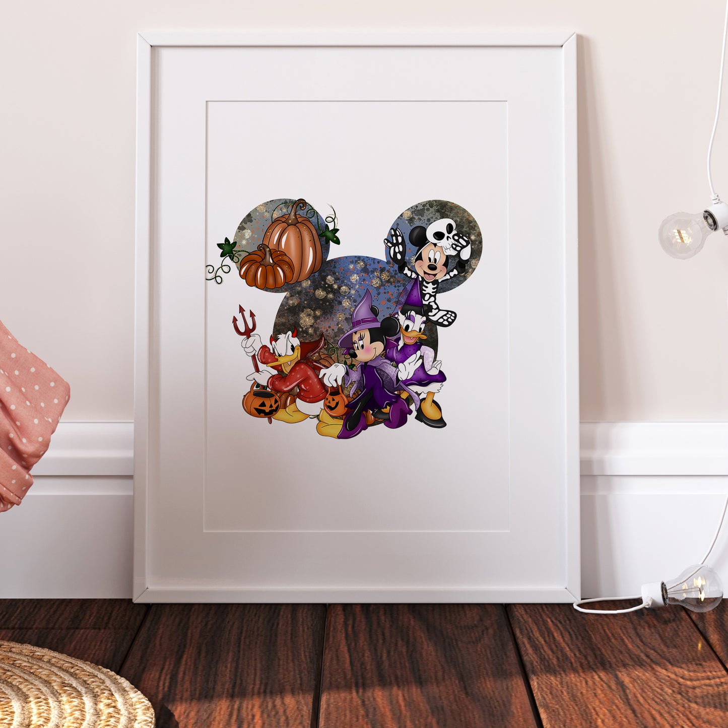 Mickey Minnie Head Halloween Disney Print