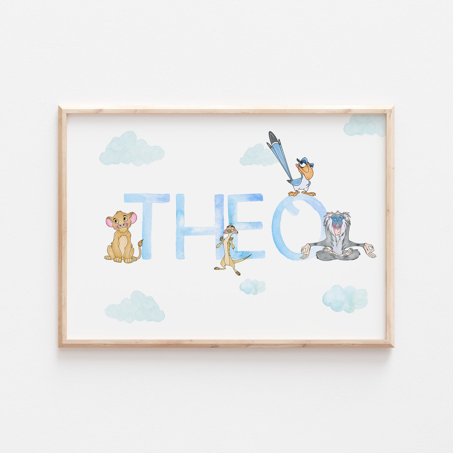 The Lion King Personalised Watercolour Print