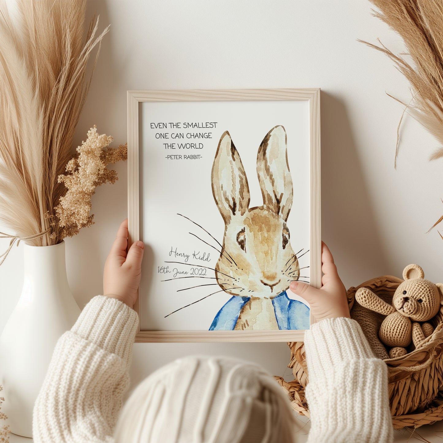 Personalised Peter Rabbit Print, Beatrix Potter Nursery Prints