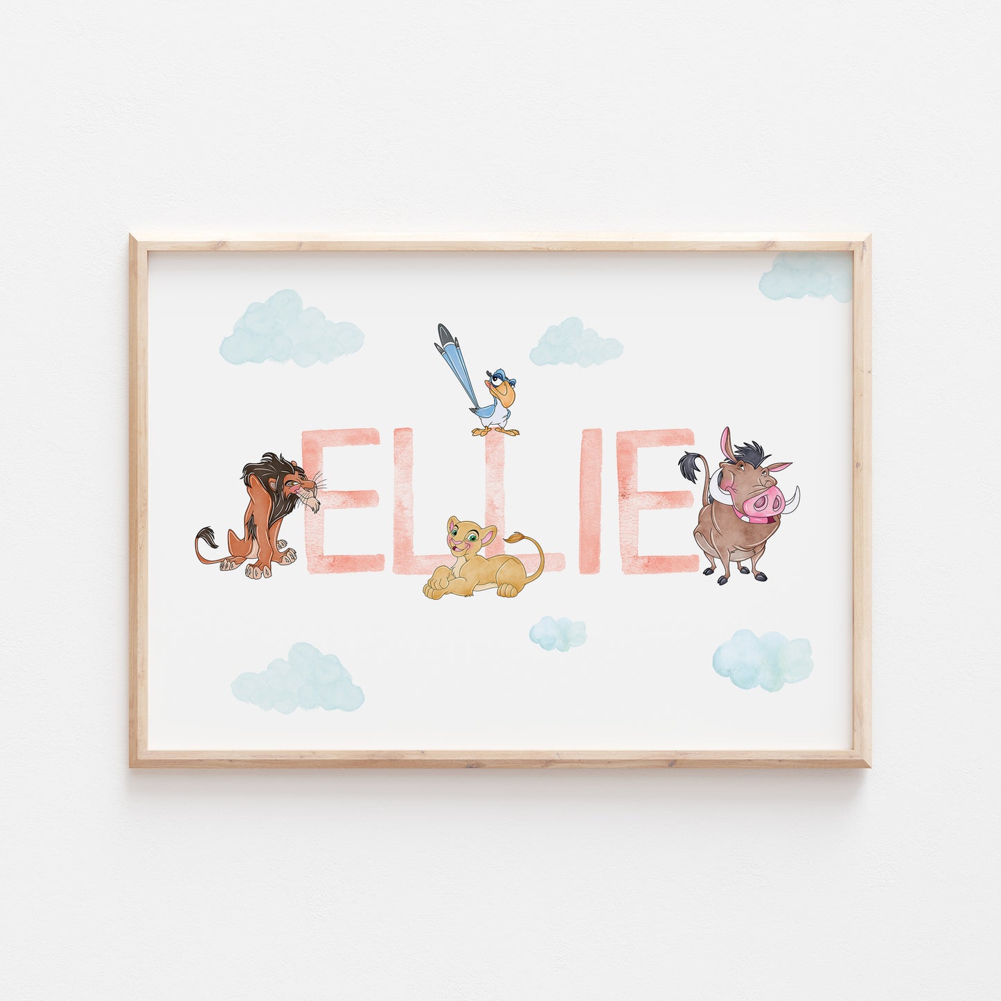 The Lion King Personalised Watercolour Print