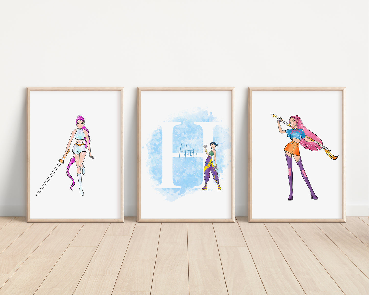 SET OF 3 K-Pop Demon Hunters Kids Prints