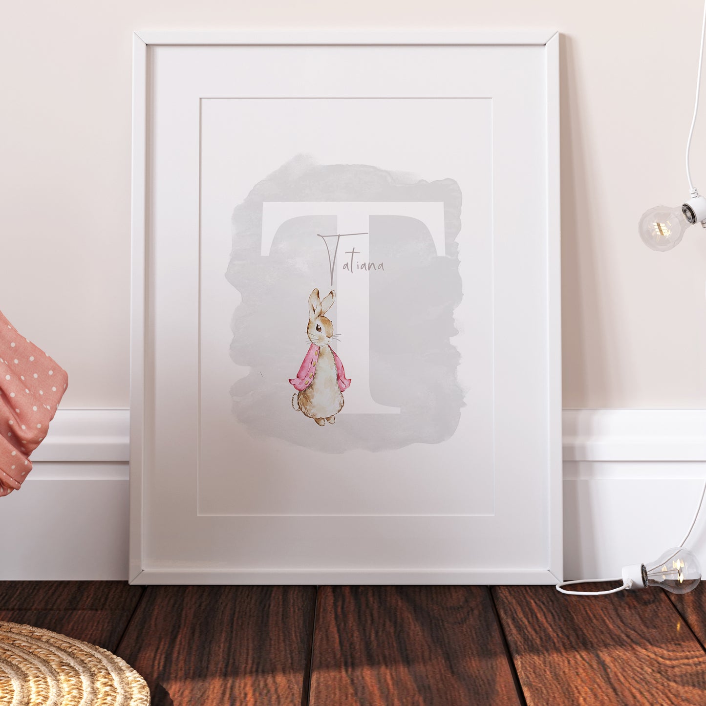 Personalised Peter Rabbit Print, Beatrix Potter Nursery Prints