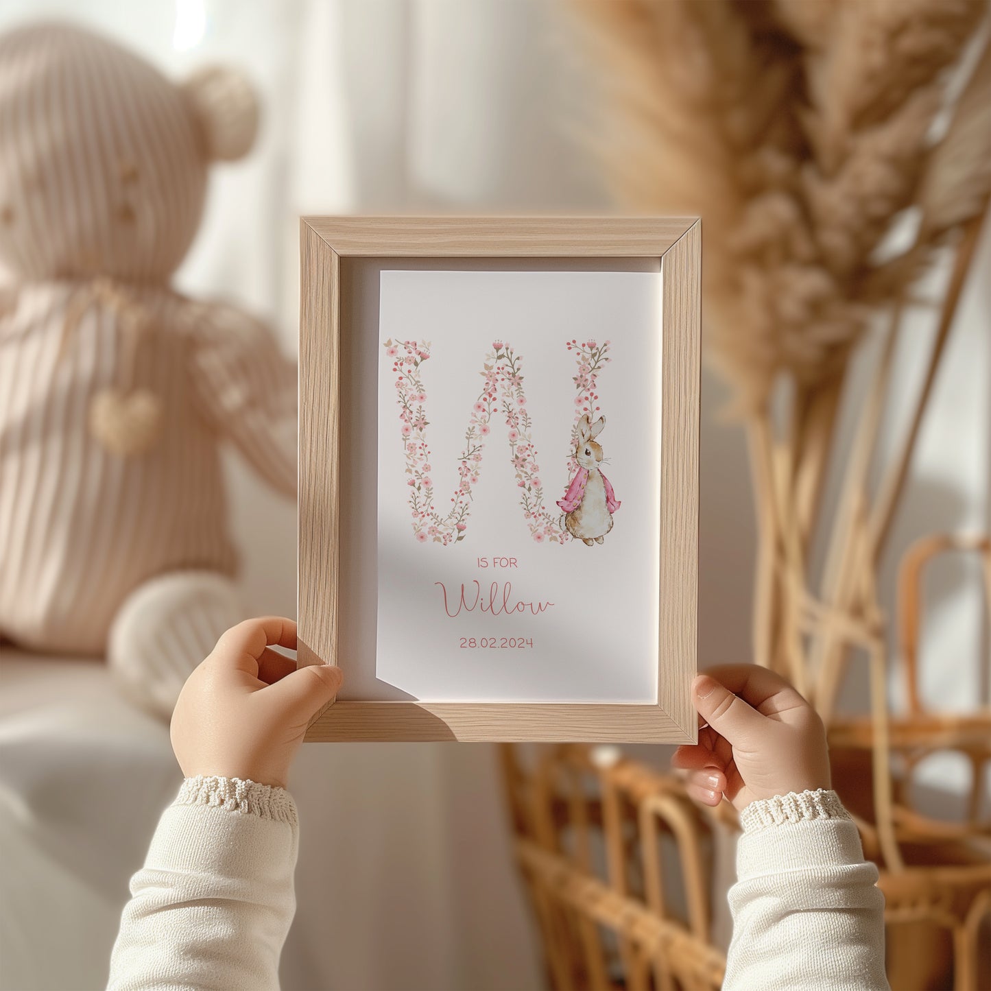 Personalised Peter Rabbit Print, Beatrix Potter Nursery Prints