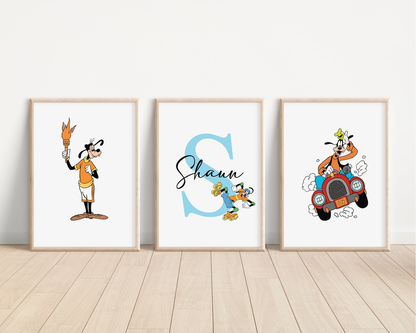 SET OF 3 Goofy Disney Personalised Prints