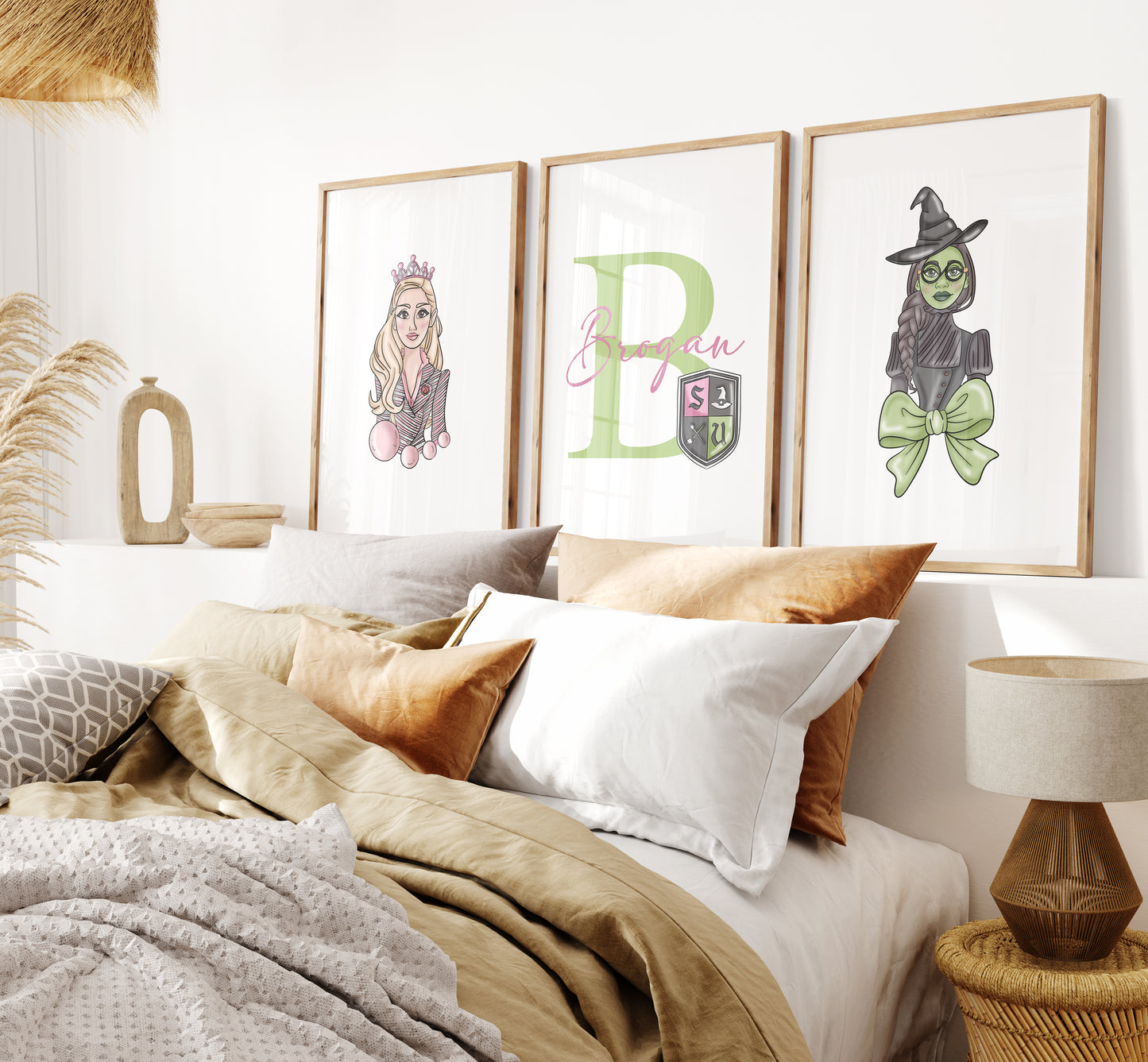 SET OF 3 Wicked Personalised Elphaba Glinda Prints