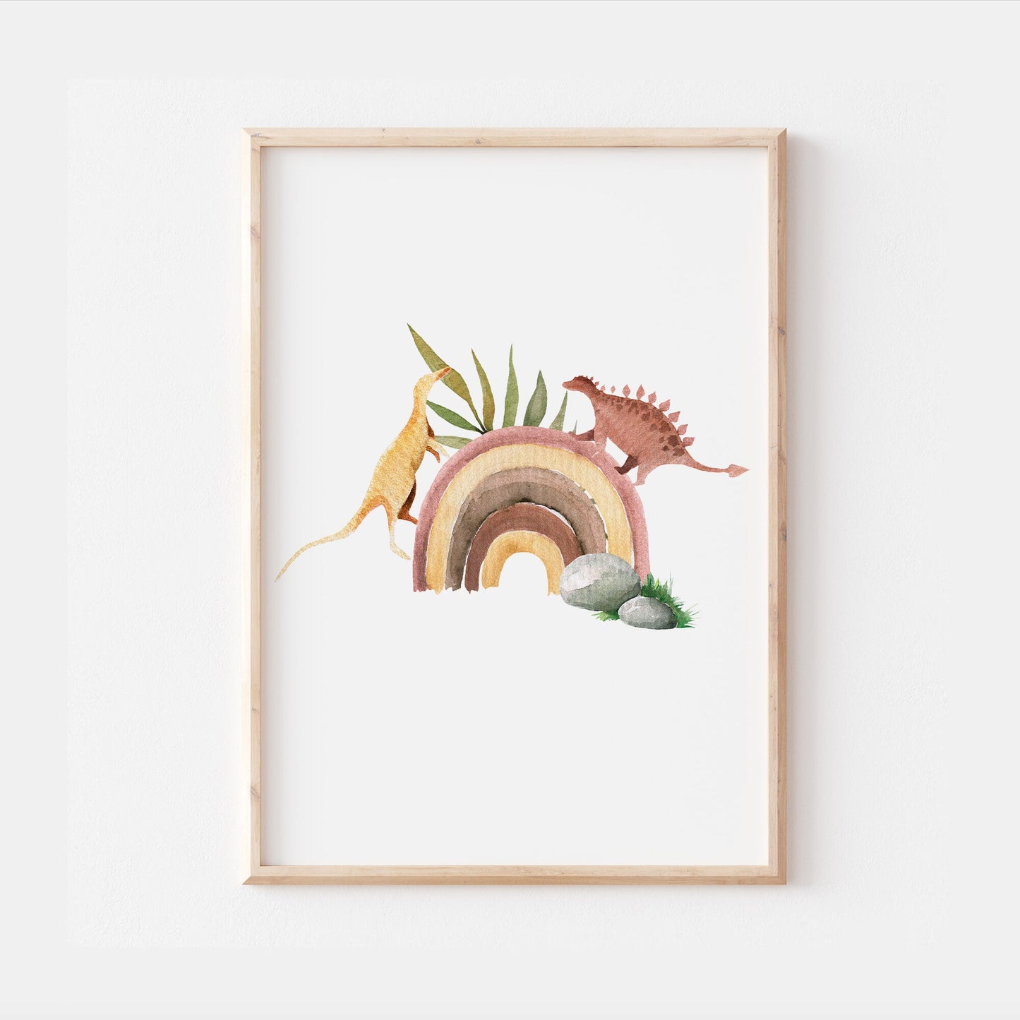 Rainbow Dinosaurs | Affirmations Nordic Style T-Rex Print Scandi Children’s Nursery Wall Art Decor Educational Kids Newborn bedroom poster