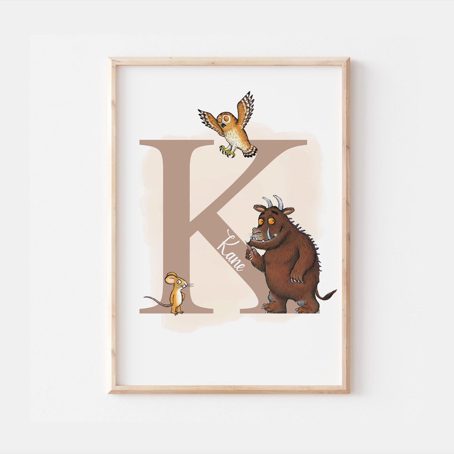 The Gruffalo Personalised Print | Mouse Owl Quote Story Disney Movie Kids Children Babies Nursery Bedroom Art Wall Decor Poster