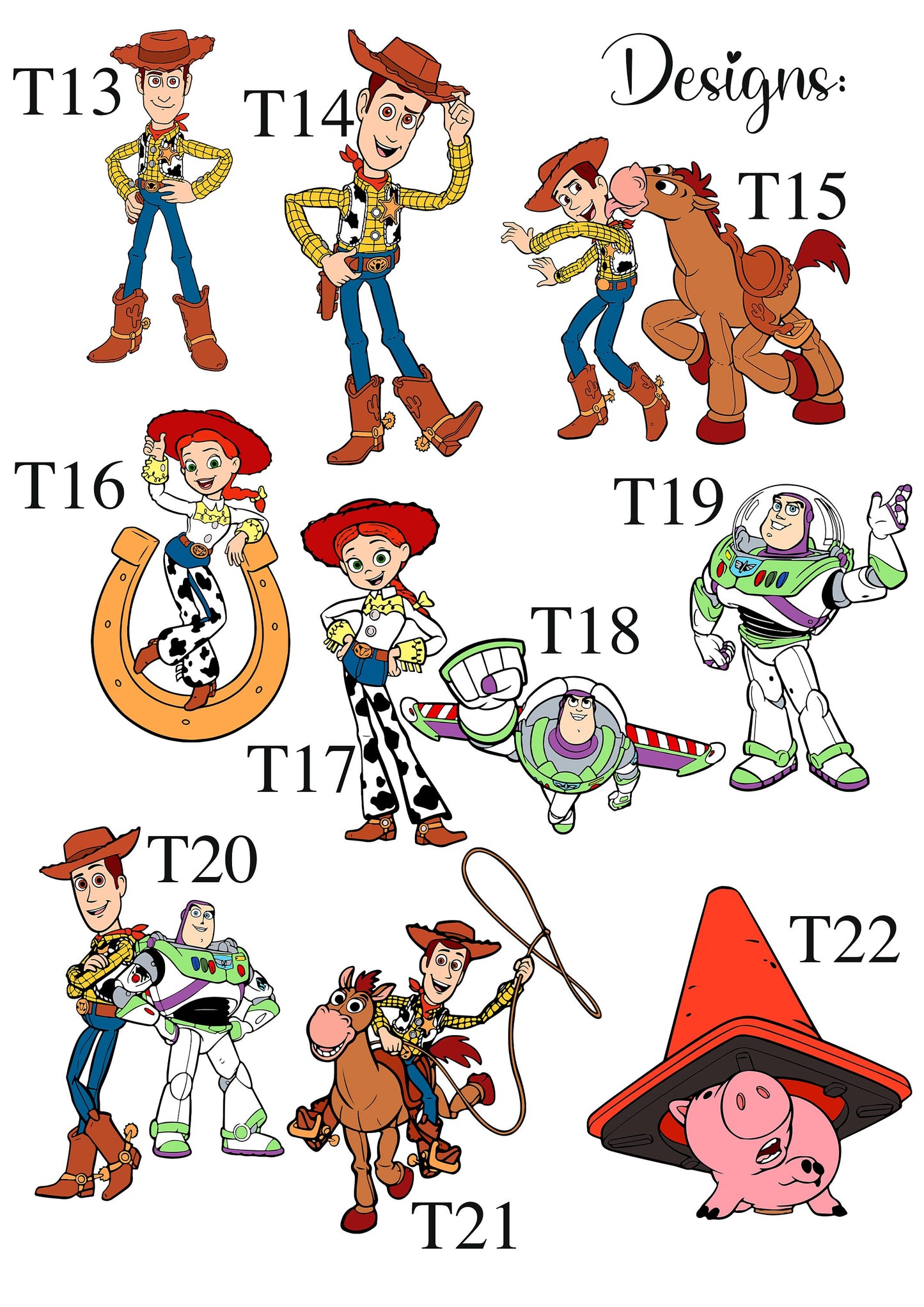 Toy Story Prints | Woody Buzz Jessie Bullseye Alien Hamm Slinky Bedroom Kids Children Nursery Bedroom Art Wall Disney Pixar