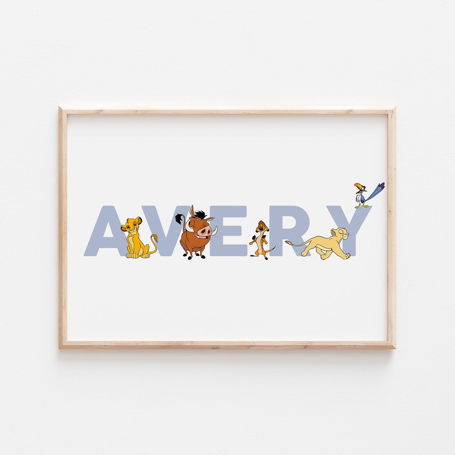 The Lion King Personalised Print |Simba Nala Pumba Timon Zazu Bedroom Kids Children Nursery Bedroom Art Wall Disney Pixar