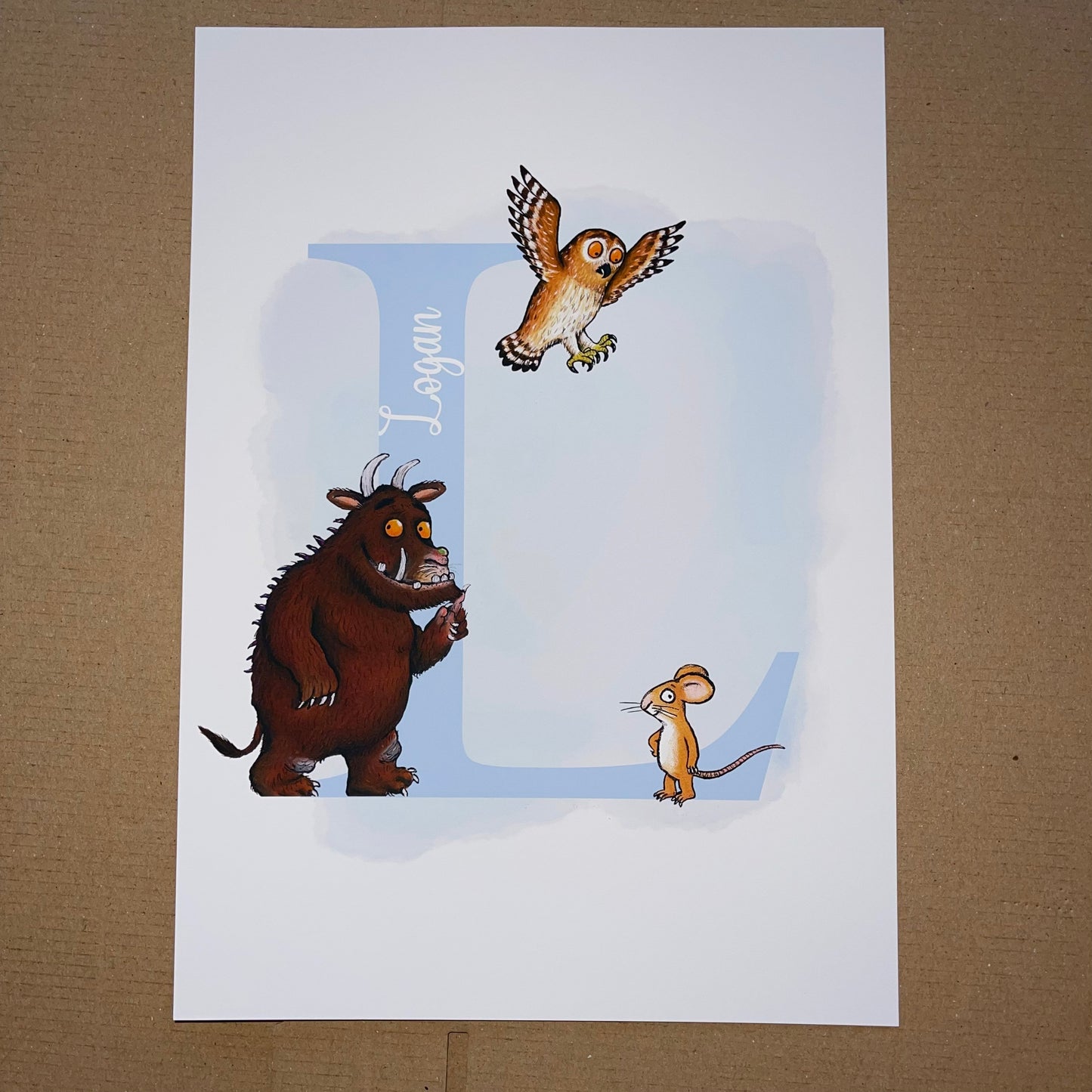 The Gruffalo Personalised Print | Mouse Owl Quote Story Disney Movie Kids Children Babies Nursery Bedroom Art Wall Decor Poster