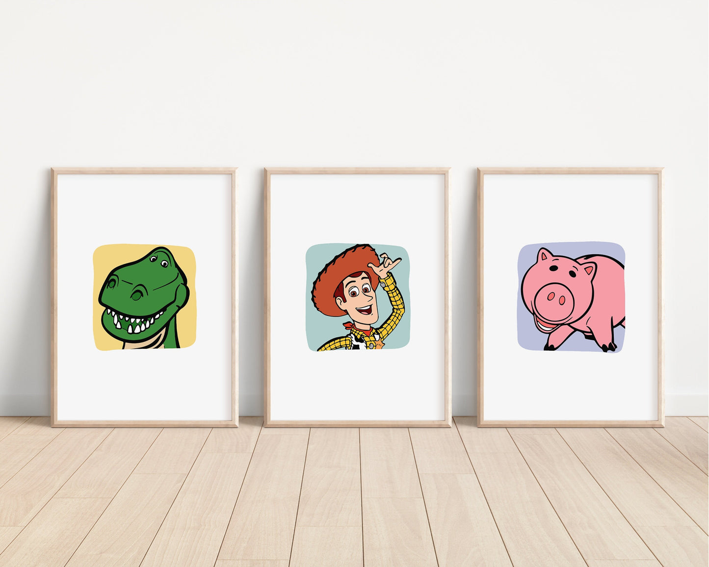 Toy Story Prints | Woody Buzz Jessie Bullseye Alien Hamm Slinky Bedroom Kids Children Nursery Bedroom Art Wall Disney Pixar