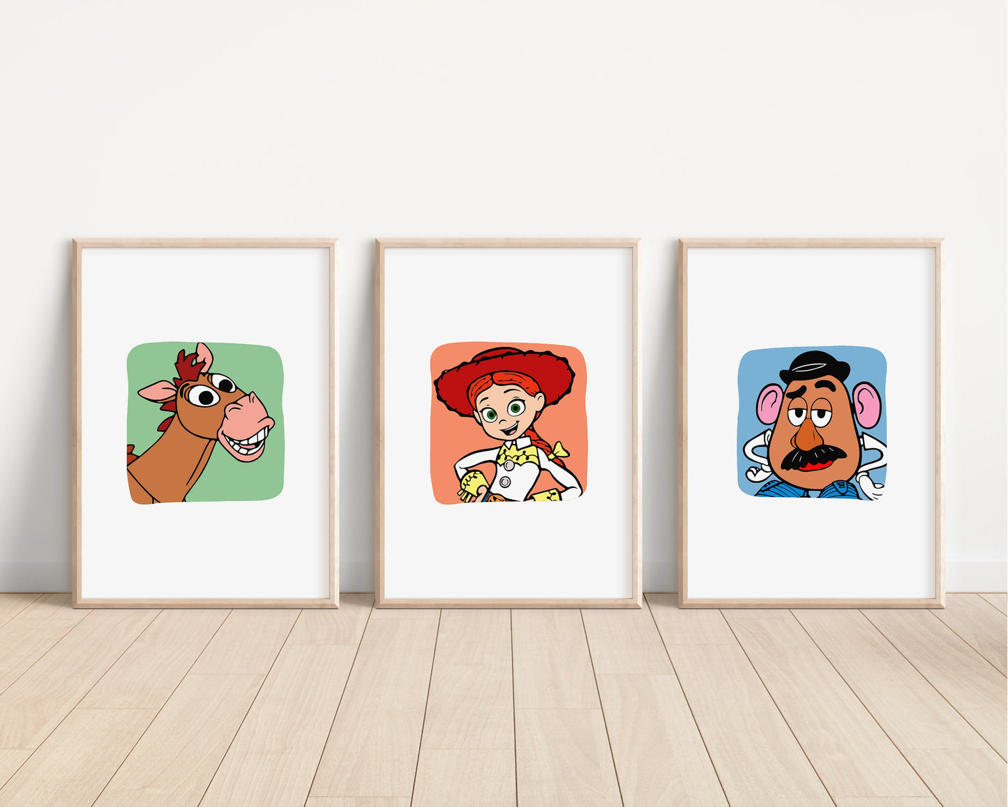 Toy Story Prints | Woody Buzz Jessie Bullseye Alien Hamm Slinky Bedroom Kids Children Nursery Bedroom Art Wall Disney Pixar