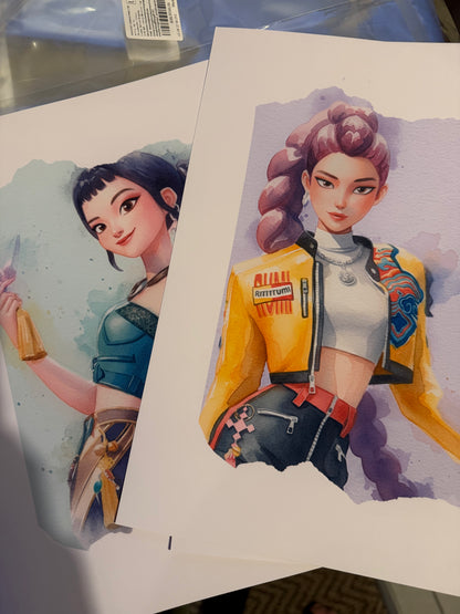 Watercolour KPOP Demon Hunters Prints