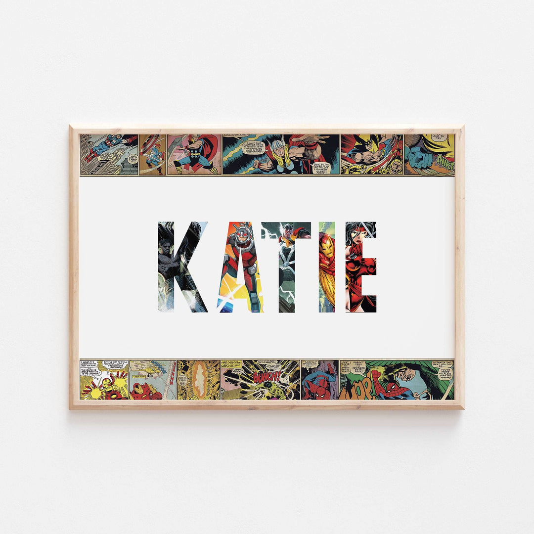 Personalised Comic Alphabet Name Print