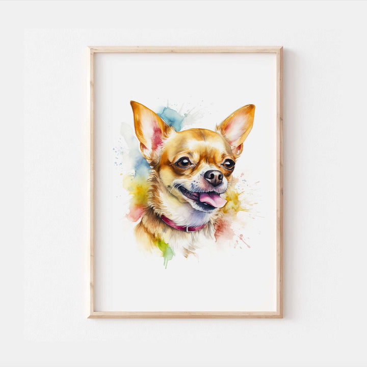 Chihuahua Dog Watercolour Art Print