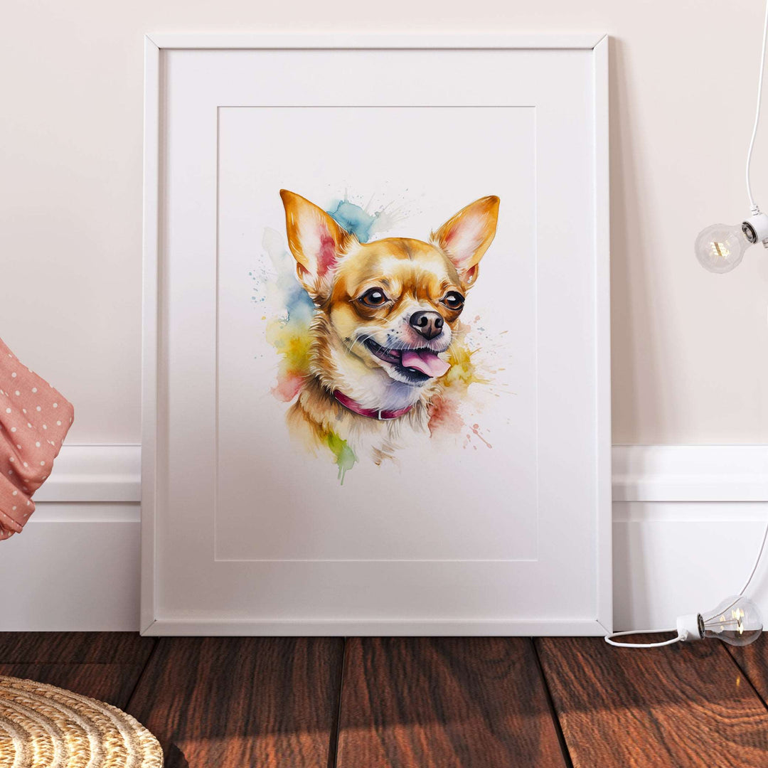 Chihuahua Dog Watercolour Art Print