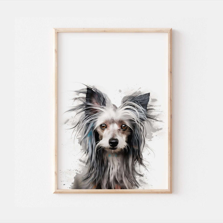 Chinese Crested Dog Watercolour Art Print