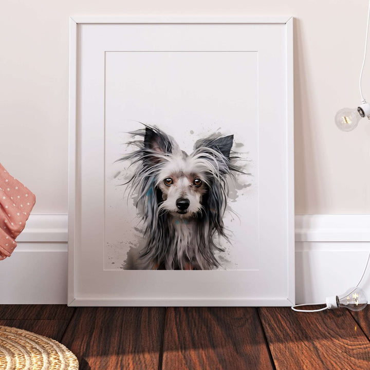 Chinese Crested Dog Watercolour Art Print