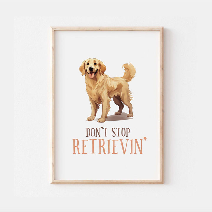 Golden Retriever Dog Quote Print