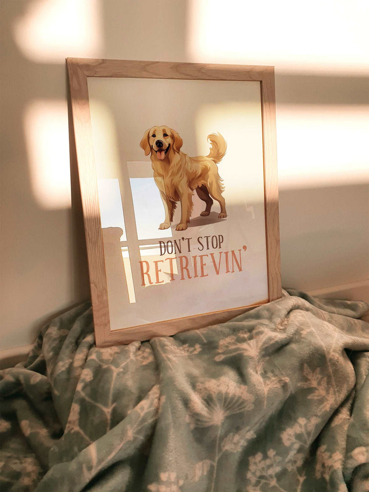 Golden Retriever Dog Quote Print