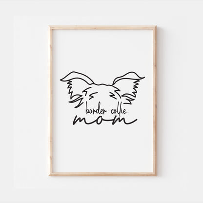 Border Collie Dog Mom Print