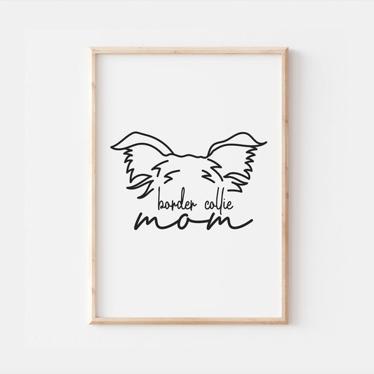 Border Collie Dog Mom Print