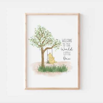 Winnie & Piglet Welcome to the World Newborn Print