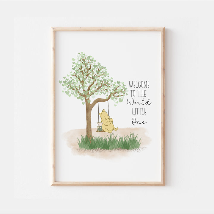 Winnie & Piglet Welcome to the World Newborn Print